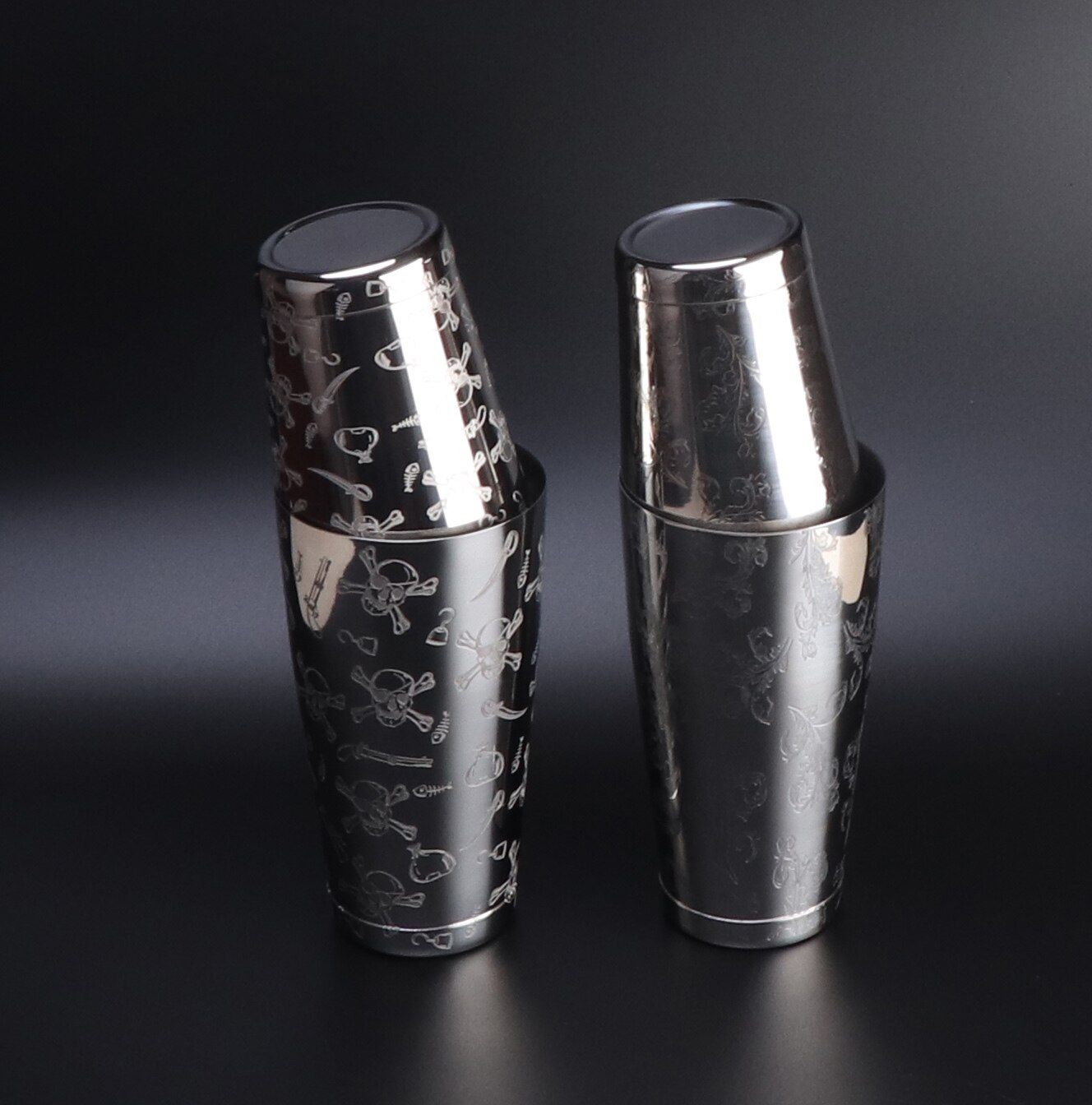 Cocktail Shaker Boston Shaker: 2-piece Set: 18.6oz weighted & 25oz Weighted Bartender Bar Tool