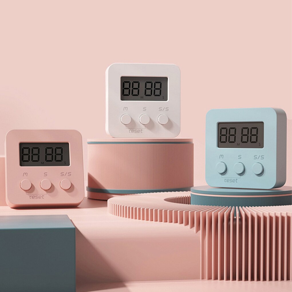 LCD Digital Timer Hanging Alarm Countdown Clock Time Management Teachers Cooking Baking Timing Device Bakery