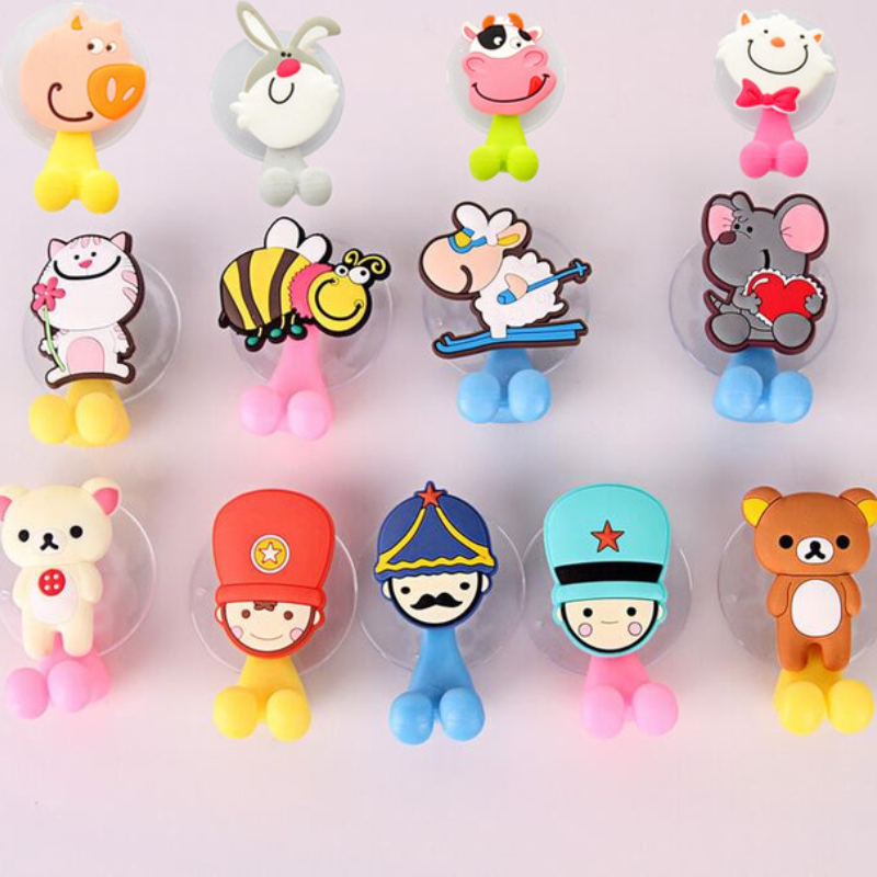 Tandenborstelhouder Zuig Cartoon Dier Tandpasta Opbergrek Tandenborstel Dispenser Badkamer Organizer Accessoires