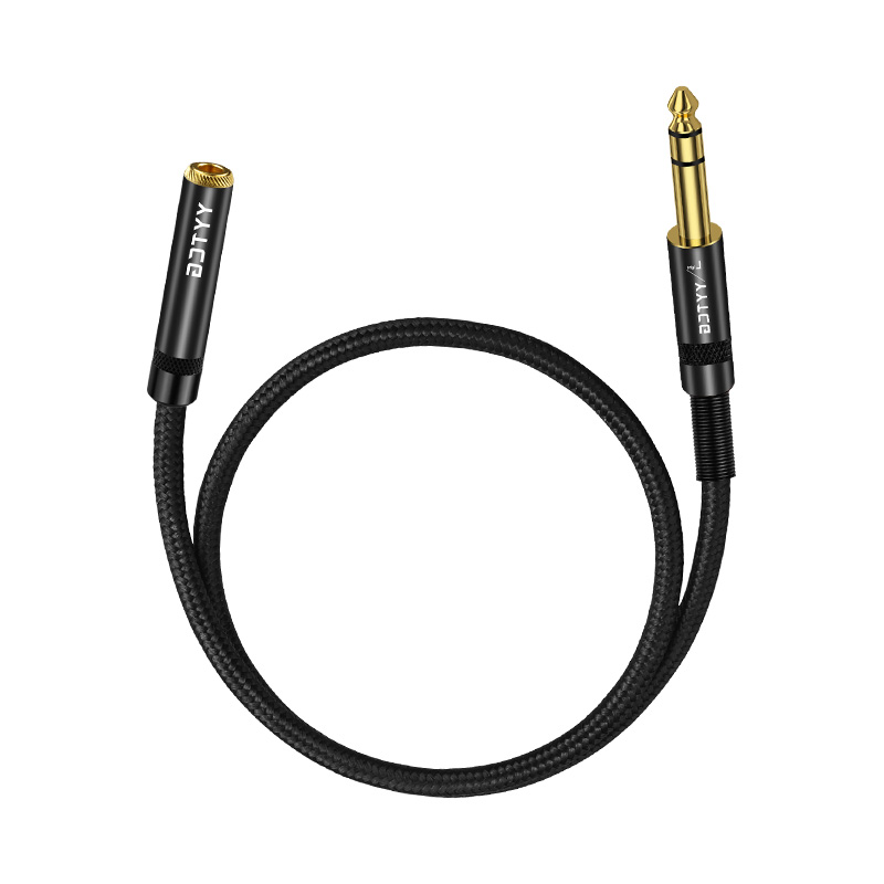 TRS audio cable 6.5mm male head to female head extension cable interface power amplifier sound box guitar mixer sound card: 3m