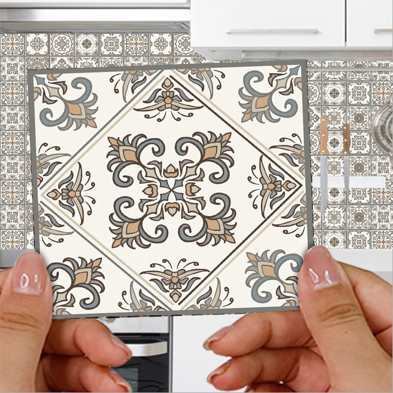 Mandala Crystal Wall Stickers Waterproof And Oil-Proof Kitchen Bathroom Home Decoration Self-Adhesive Ceramic Tile Wall Decora