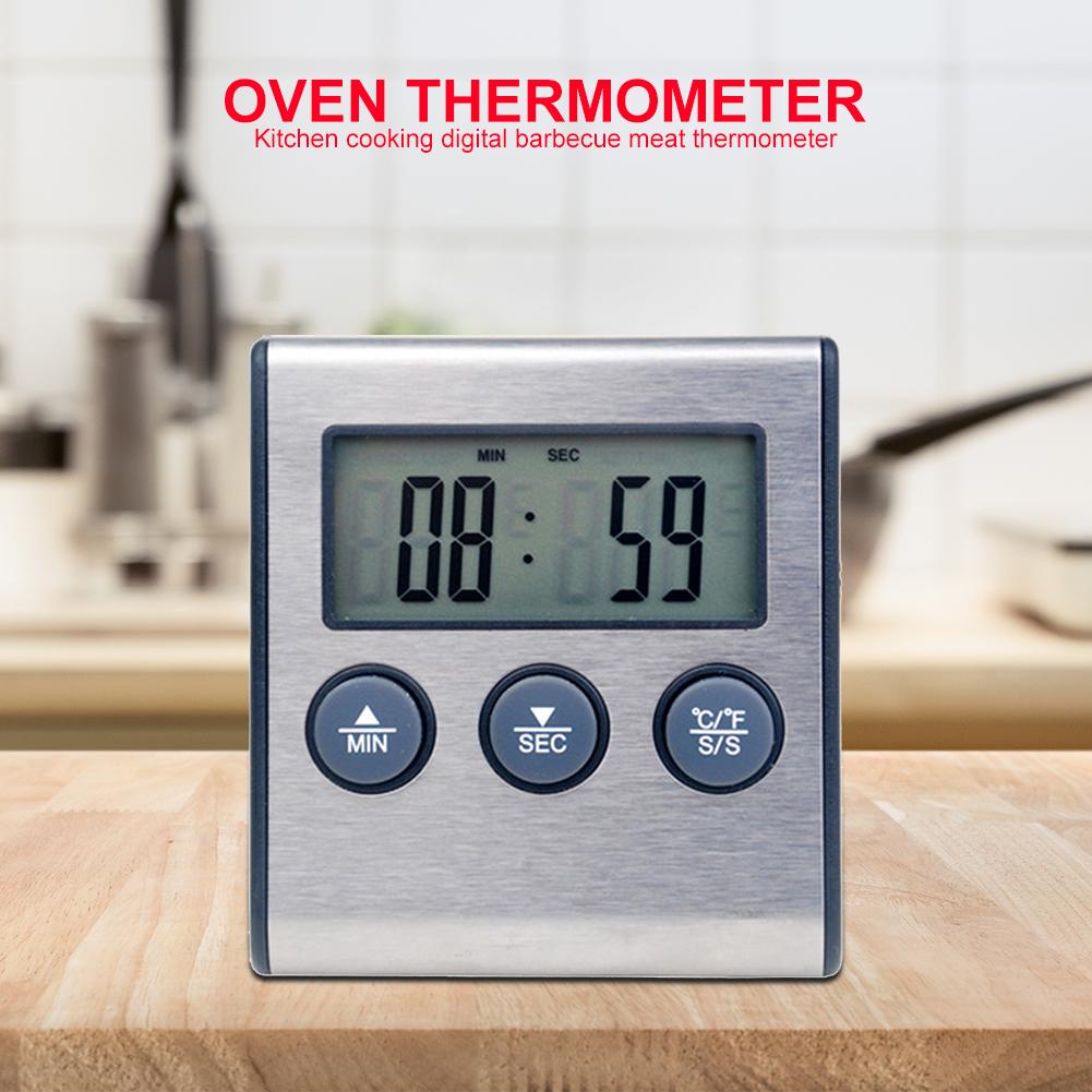 Oven BBQ Meat Temperature Gauge Probe Hangable Stainless Steel Digital Display Food Thermometer Kitchen Cooking Accessories