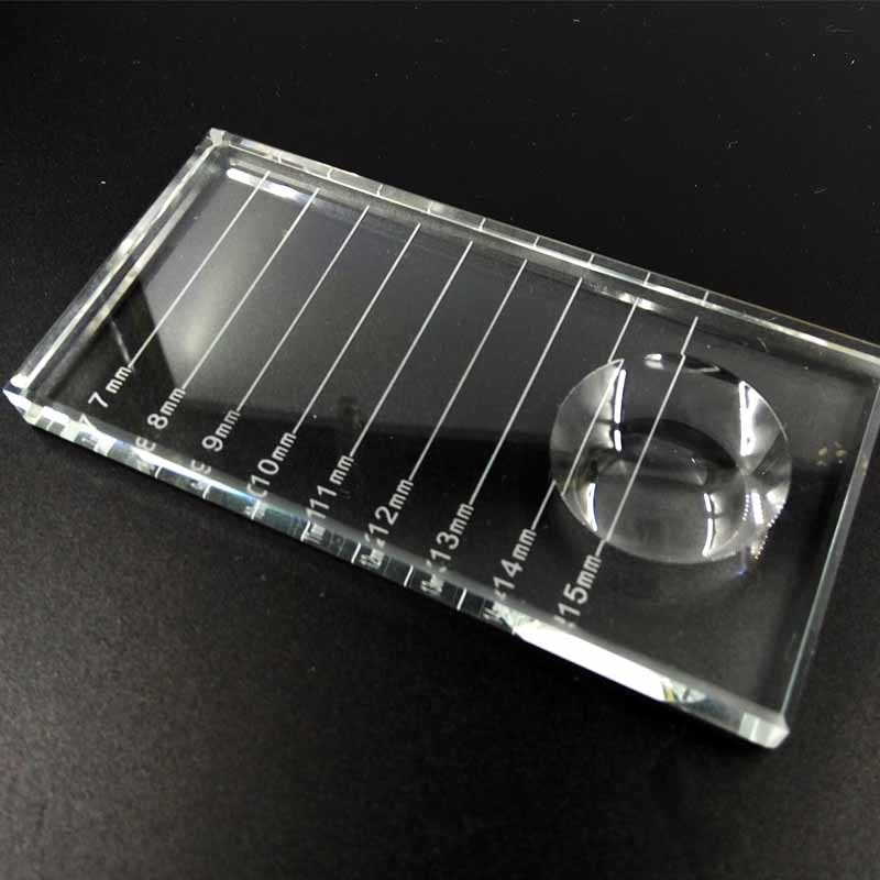 2-In-1 Professionele Kristal Glas Palet Lash Tegel Lijm Lijm Keramische Holder Lash Wimper Extensions