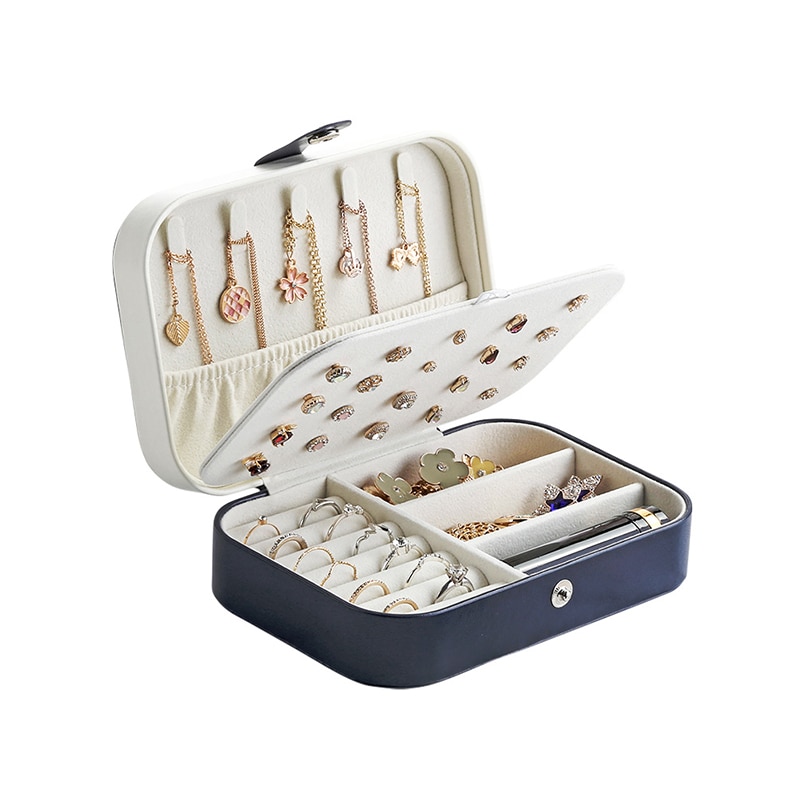 Boîte à bijoux avec miroir bijoux cercueil Portable maquillage organisateur beauté voyage boîte Bracele porte-collier emballage