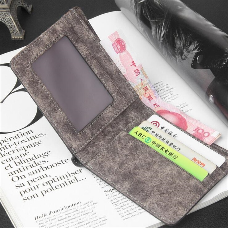 Portemonnee Man Creditcardhouder Canvas Mannen Business Casual Voor Man Purse Korte Broekzak Rits Maschio Portafoglio