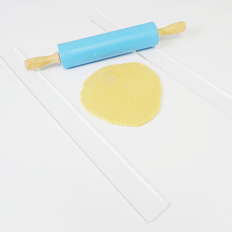 Règle d'épaisseur de biscuits en acrylique, 2 pièces, outil de roulage de gâteaux, Fondant, glaçage, pâte d'équilibre, accessoires de cuisine