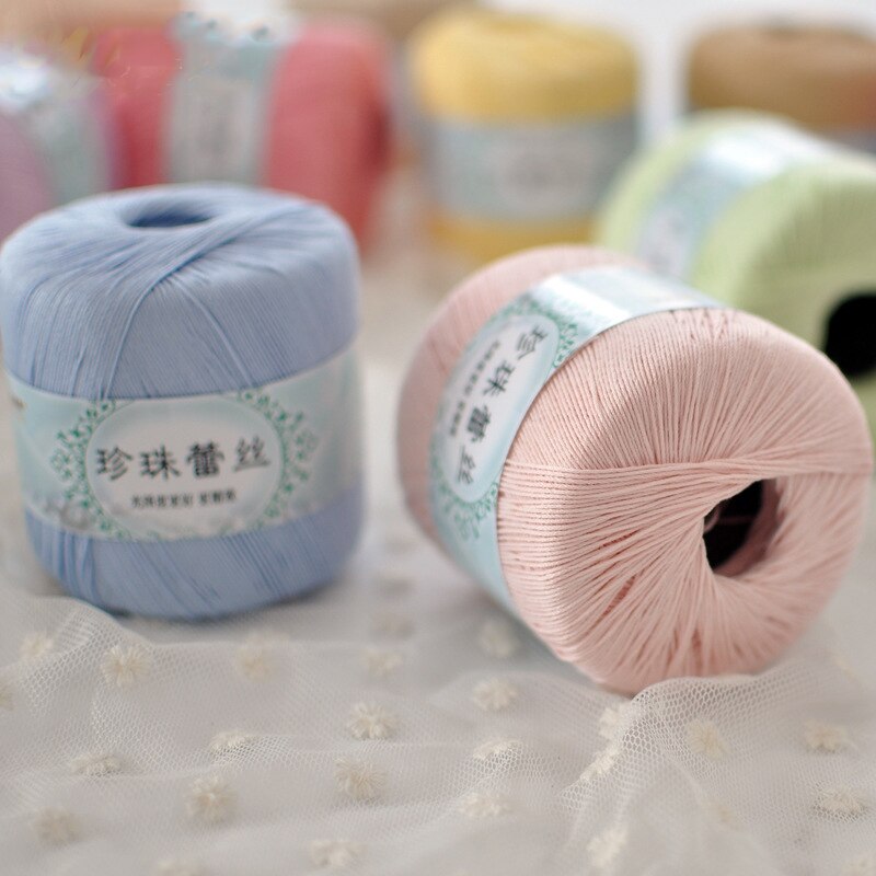50g/ball DIY Colorful Thin Lace Yarn Solid Color C... – Grandado