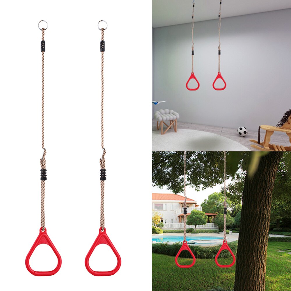 1 Pair Fitness Ring Children Gym Rings Excercise Tool for Pull-up Swings Bodyweight