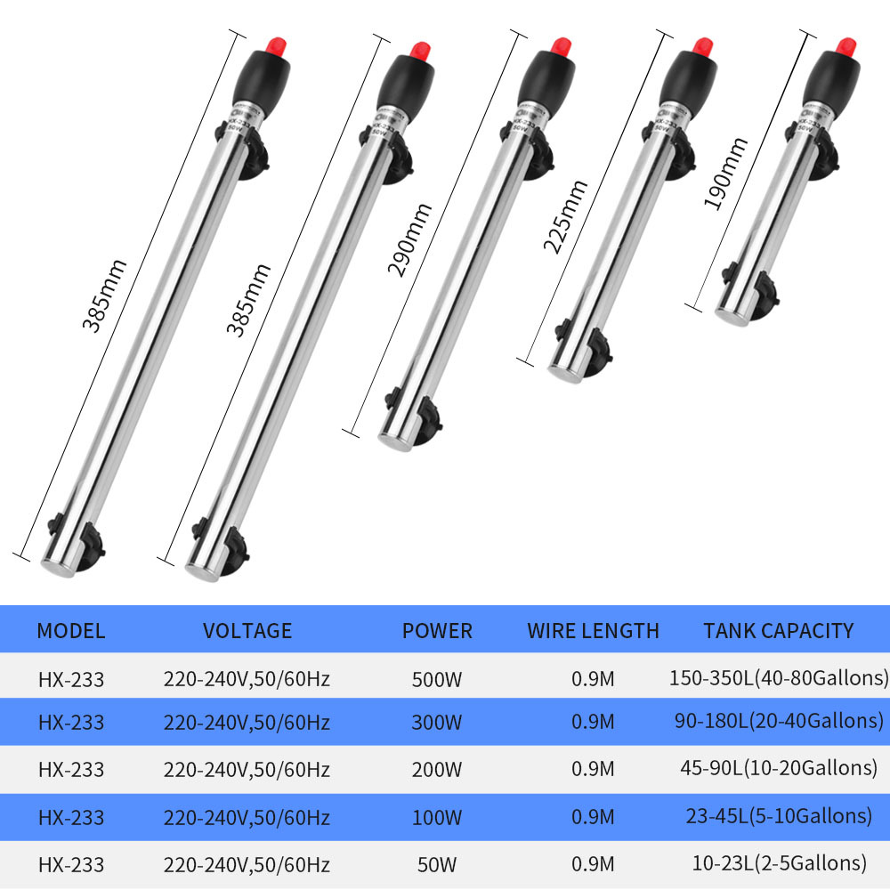Edelstahl Heizstab Aquarium Aquarium Heizstab Automatische konstante Temperaturregelung Temperatur