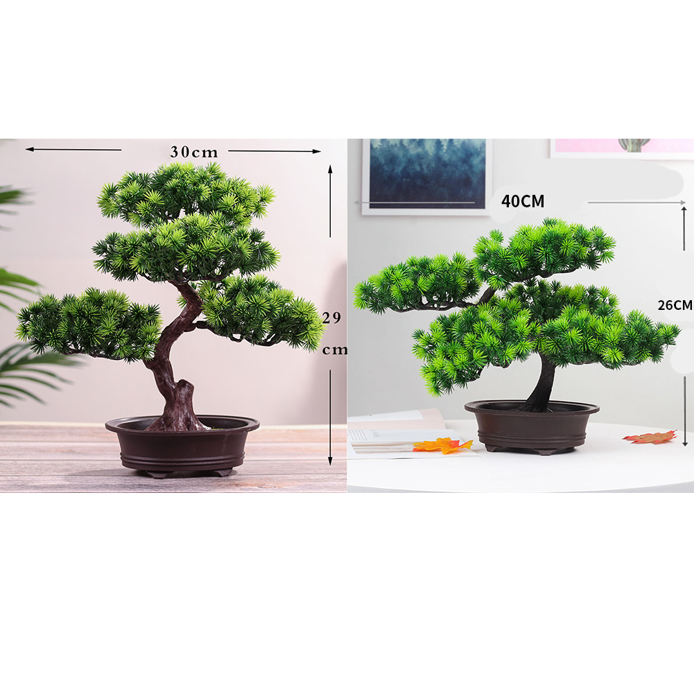 Bonsái decorativo de simulación de planta en maceta para Festival, pino para casa y oficina, de árbol DIY, accesorio realista, bonsái Artificial