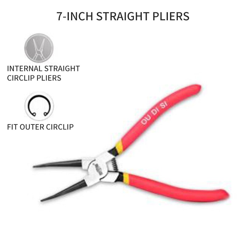 7in Heavy Duty Snap Ring Pliers for Removal Retaining Clip External Internal Circlip for Engine Repair 1PC: 3