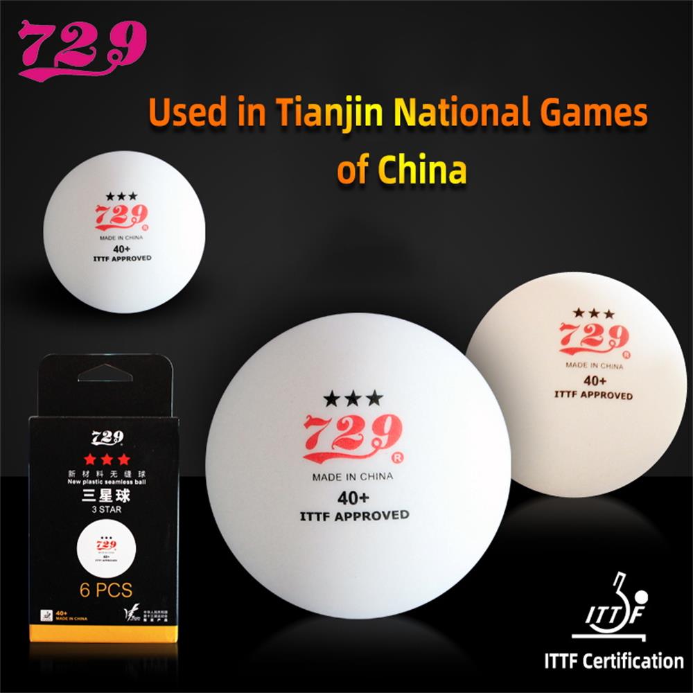 Original 729 Table Tennis Balls 3 star National Games 40+ Table Tennis Seamless ball Material ABS Balls Ping Pong Balls