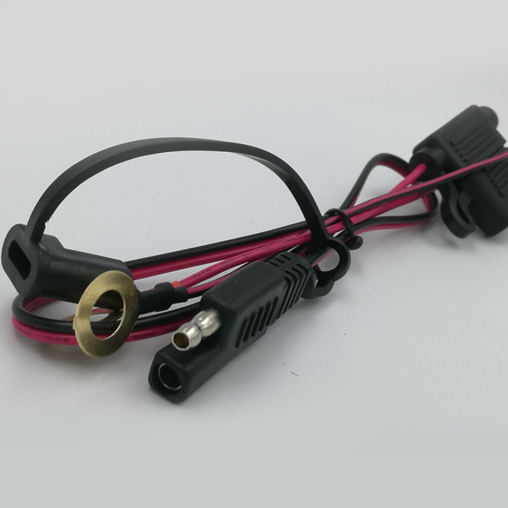 1pc SAE Power Cable Round Terminal Motorcycle Circuit Cable Battery Car Charging Line Solar Battery Connect Cables For RV Truck