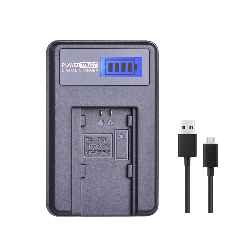 1x bp -727 bp727 bp 727 3000 mah batteri + lcd usb-laddare för canon bp -718 bp-709 vixia hf  m50,  hf  m52,  hf  m500,  hf  r30,  hf  r32