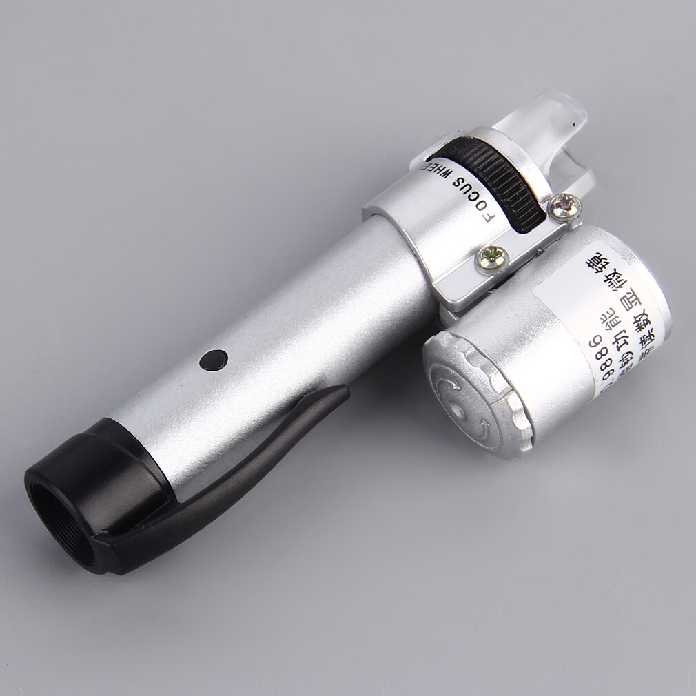 60X fonction de lecture stylo Microscope Loupe Loupe argent exquisément Durable magnifique