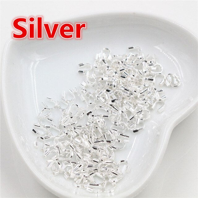 Jewelry Findings - 200pcs Lot - 4.5x4mm U Shape Wire Protectors - Zinc Alloy Clasps Connectors