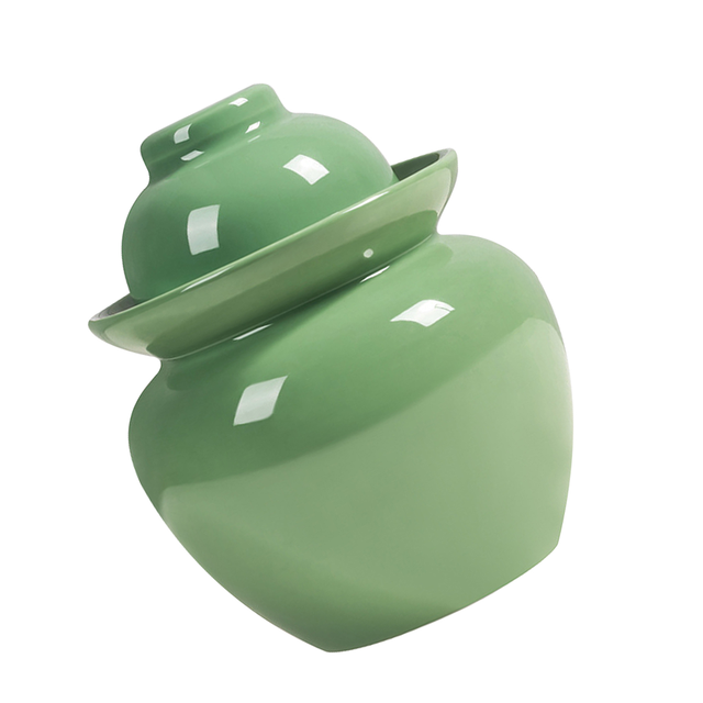 Traditional Pickle Jar Ceramic Pickle Container Fermentation Jar with Lid: Default Title