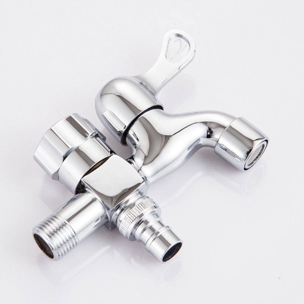 Brass Wall Mount Chrome Finished Small Tap Double Using Decorative Double Garden Faucet Washing Machine Tap 1 Piece