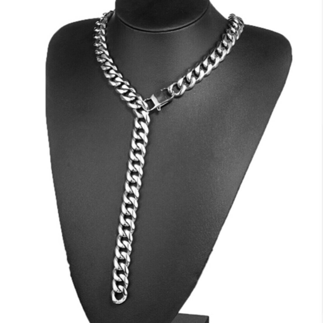 15mm/19mm hip-hop-halsketten aus edelstahl, kubanische gliederketten, rock-schmuck