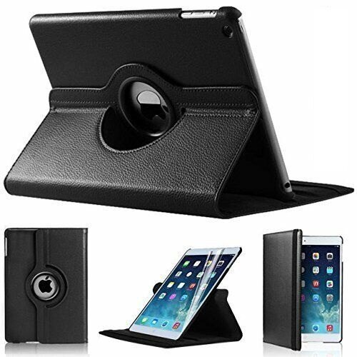 360 rotación Coque para iPad de de 9,7 5th 6th aire 1 2 DE AIRE caso magnético inteligente para automóbil dormir cubierta para iPad caso 360: Black