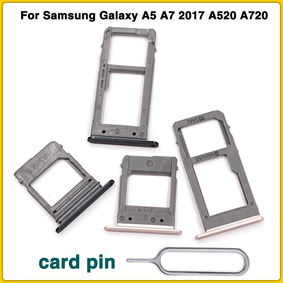 Sim Kaart Lade Voor Samsung Galaxy A5 A7 A520 A720 Sim Kaartlezer Sim Lade Houder Sim Slot vervangende Onderdelen