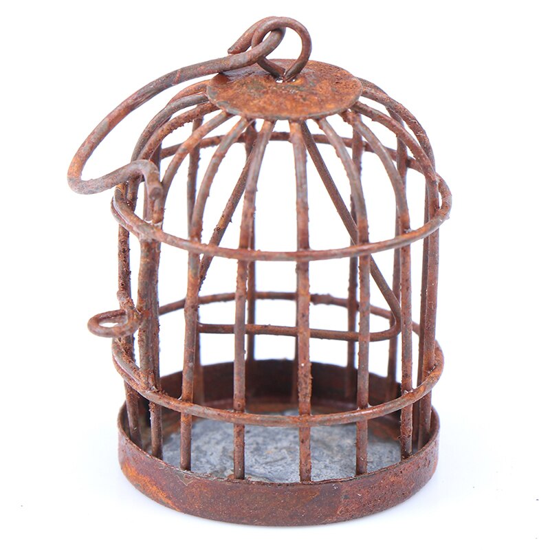 Cage à Oiseaux Vintage Rouillée à L'échelle 1:12 DOLLS HOUSE - France Cage à Oiseaux Vintage Rouillée à L'échelle 1:12 DOLLS HOUSE - France