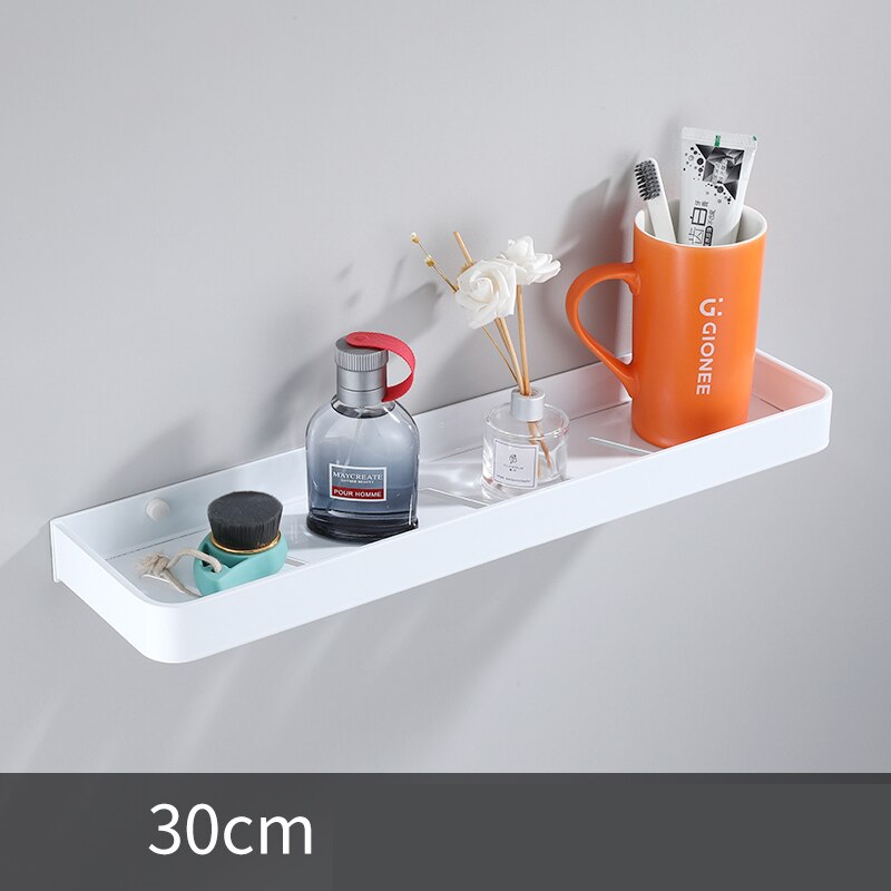 Witte Ruimte Aluminium Badkamer Planken Enkele Tier Rack Shampoo Plank Keuken Plank Badkamer Rack: 30cm