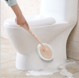 Silikone toiletbørste roterbar silikone flex toiletbørste med holder badeværelse redskaber husholdningsvask rengøringsbørste: Andet