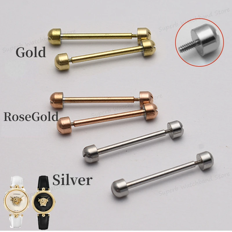 14 16 18 20 22mm tornillo de reloj varilla de tubo tornillo de reloj Kit de enlace de vástago para correa de reloj de cuero Pin cierre pulsera reparación