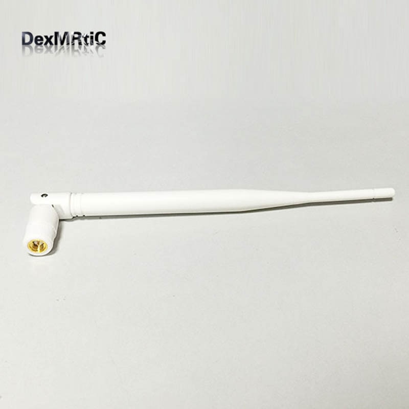 2.4 ghz 6 dbi high gain wifi-antenne omni sma hanstik hvid farve 20cm til trådløs router wifi-antennestik