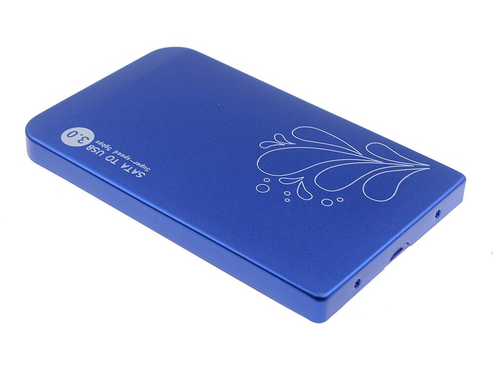 2.5 "Usb 3.0 Sata Hdd Case Brand Metal Aluminium Box Hard Drive Disk Sata Externe USB3.0 2.5 Inch opslag Behuizing: Blauw