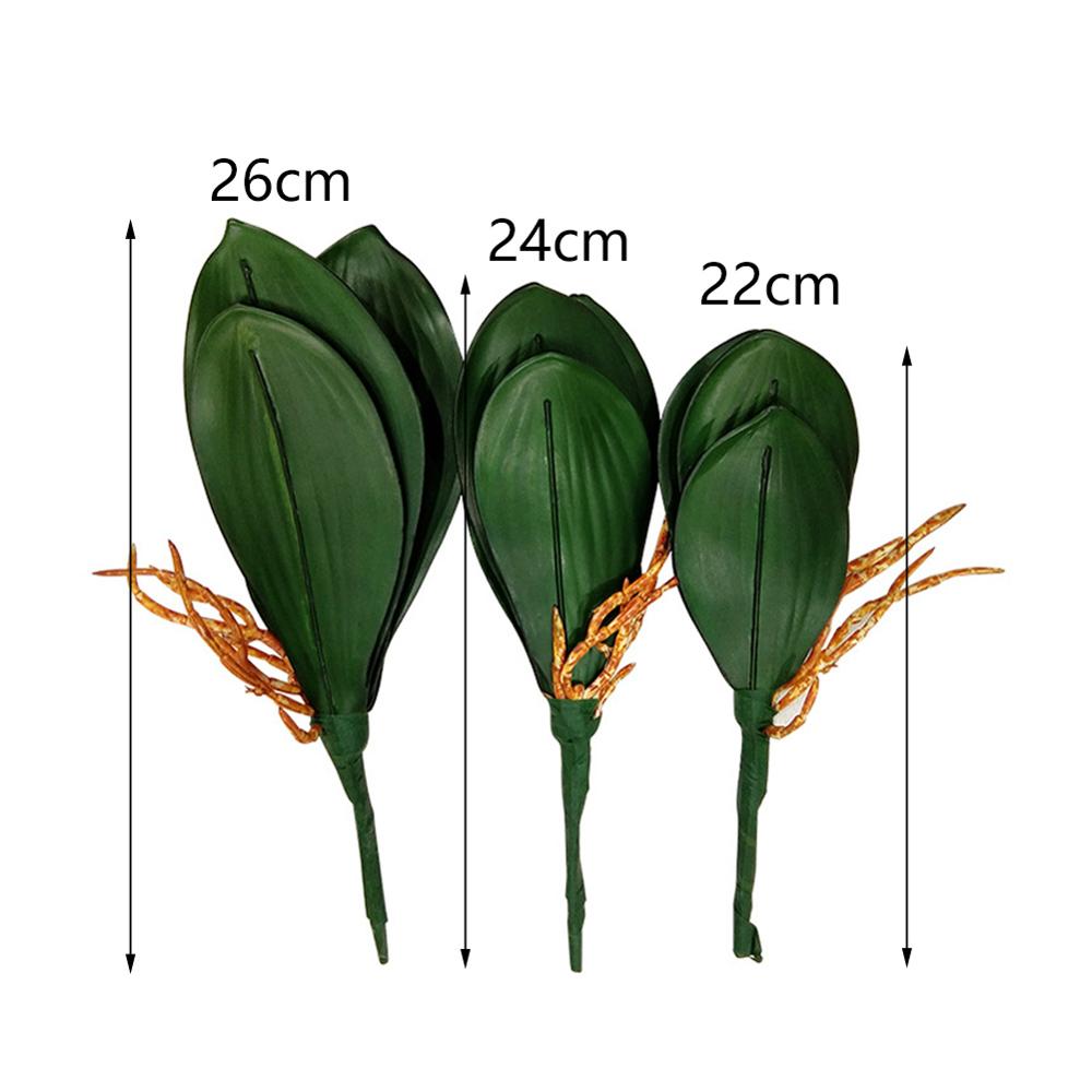Plantas artificiales mariposa Artificial orquídea plástico hojas verdes flor hogar Oficina Decoración de escritorio decoración festiva creativa: L