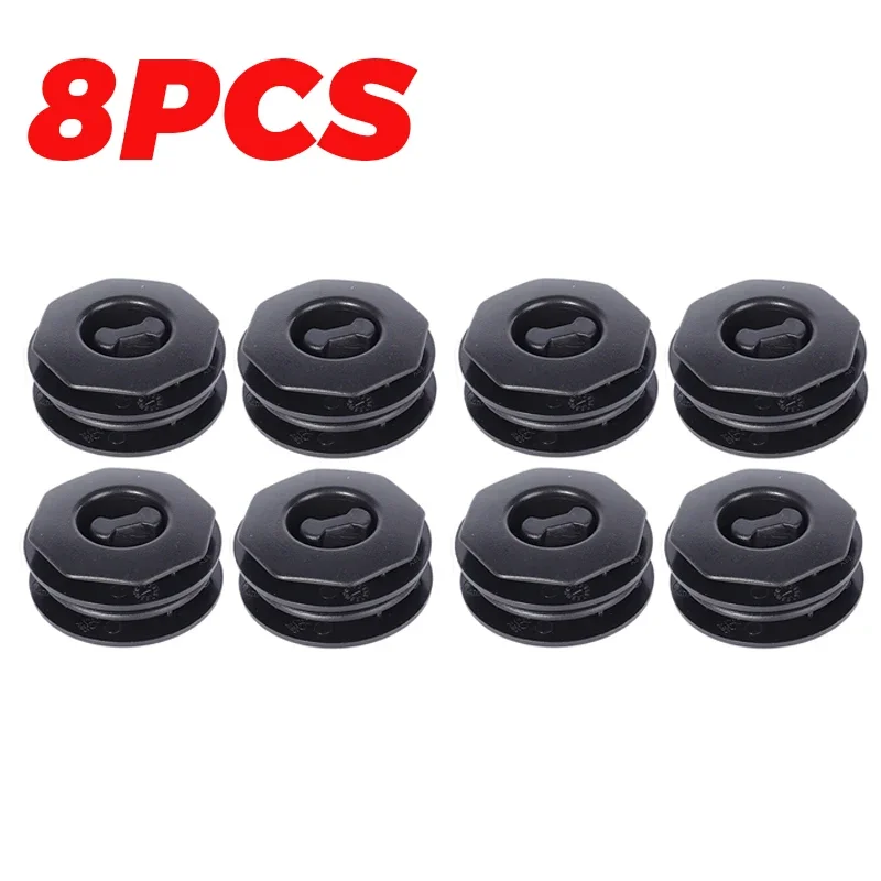 8 Kit Universal Car Floor Mat Clips Retention Holders Grips Carpet Fixing Clamps Buckles Anti Skid Fastener Trims Rivet Styling: Yellow