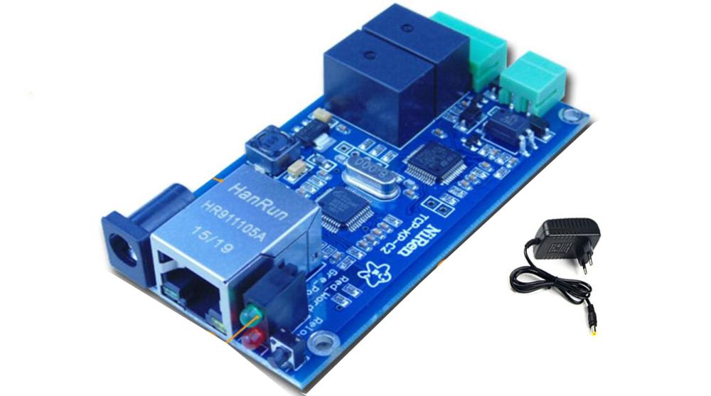 2 channel remote network relay of IP Ethernet intelligent home control switch for greenhouse 1CH isolated input