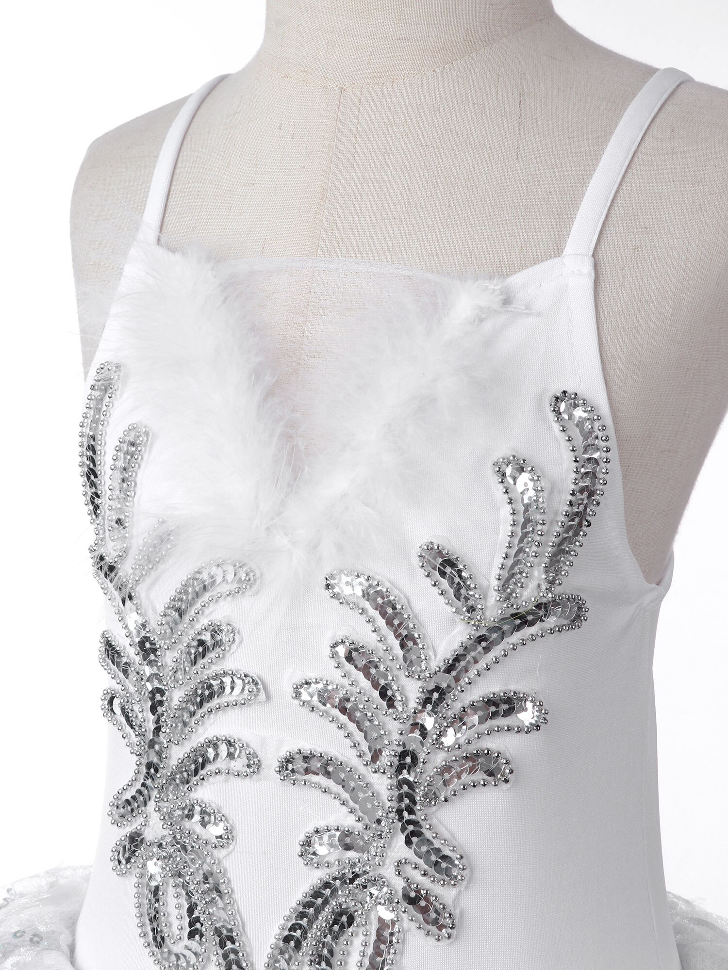 Swan Lake Ballet Tutu Girls Ballerina Dress Kids Shiny Dancewear Stage Party Costumes Set