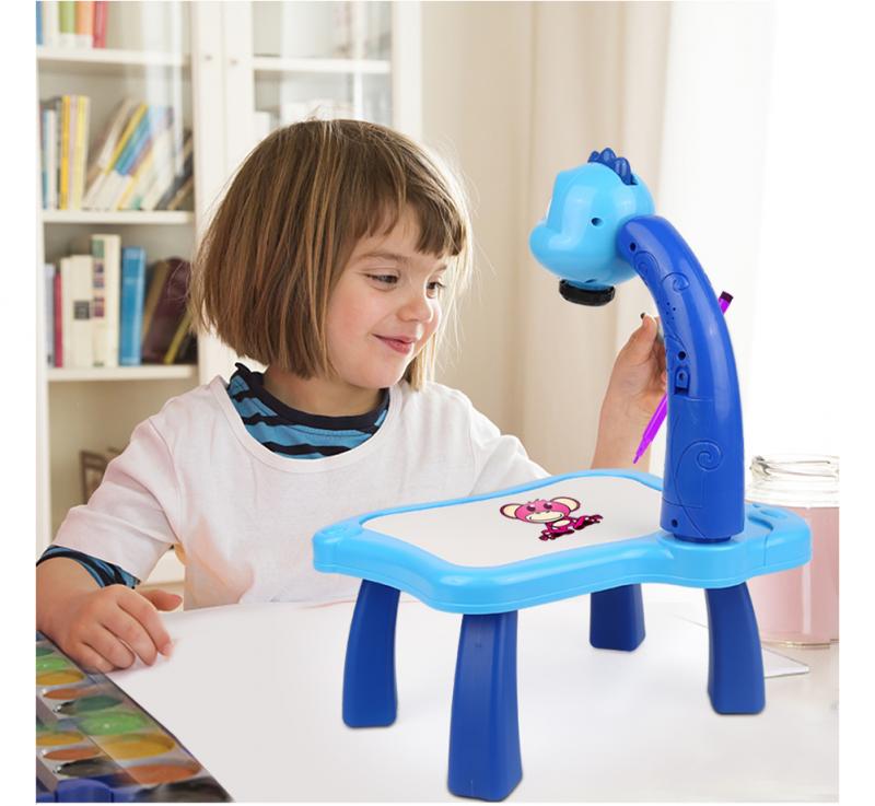 Children Led Projector Art Drawing Table Toys Kids Painting Board Desk Arts And Crafts Projection Educational Learning Toy