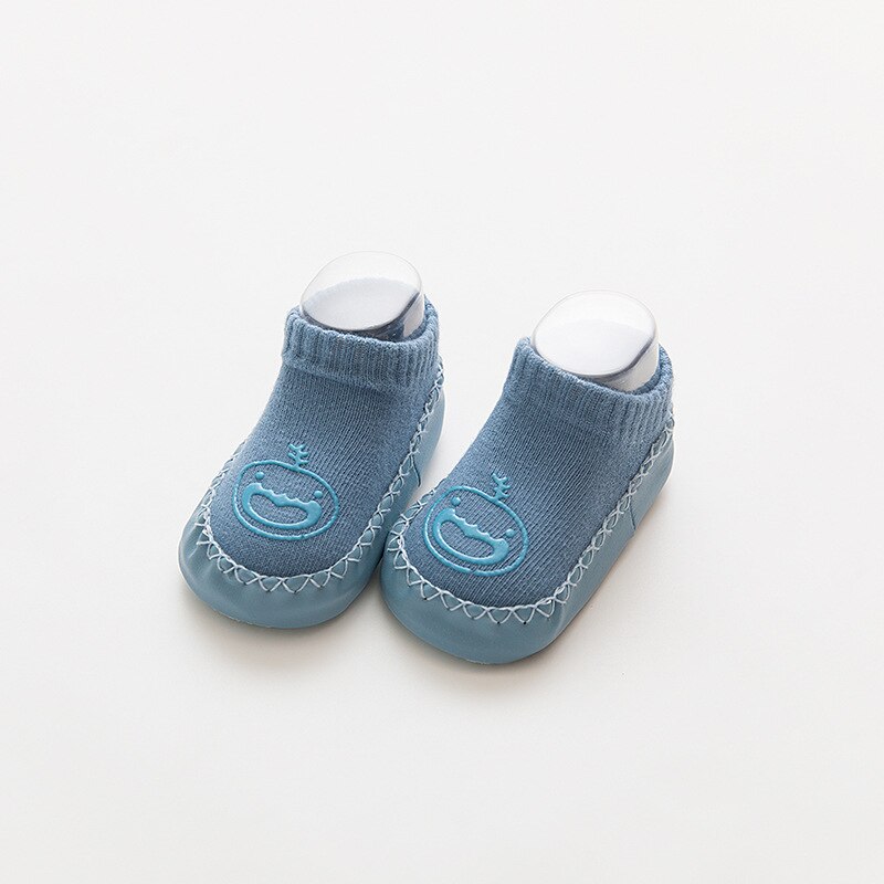 Wiosenne i jesienne skarpetki dziecięce buty Cartoon Knitting miękkie dno antypoślizgowe skarpetki podłogowe dla niemowląt wygodne skarpetki dziecięce: Niebieski / 13CM(10-14M)