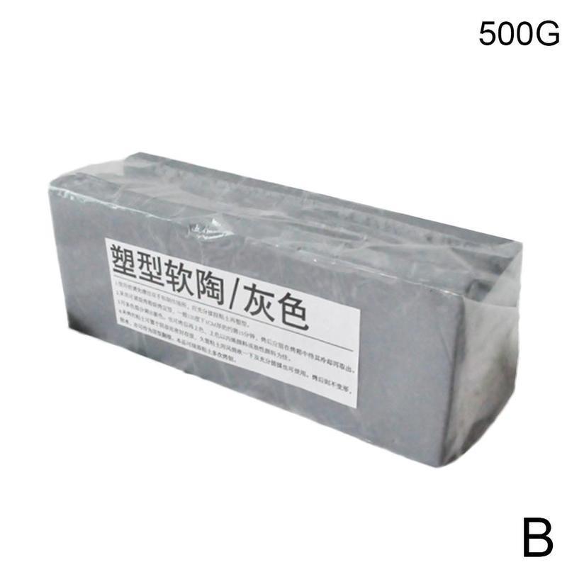 Arcilla polimérica de cerámica blanda para modelar, arcilla polimérica hecha a mano de , 500g, color negro, gris y blanco: Grey