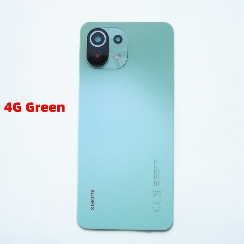 Original för xiaomi  mi 11 lite 5g ne baklucka  mi11 lite med kamera glas lins bakre batteri glasdörr hölje fodral delar