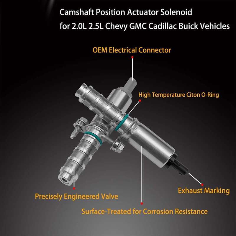 Intake &amp; Exhaust Camshaft Position Actuator VVT Solenoid for Malibu Camaro Impala ATS Canyon Envision 12655433, 12655434