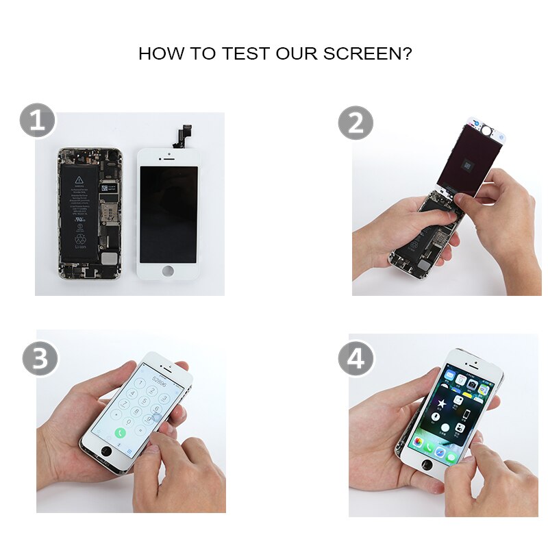 AAA Display For iPhone 5 5S 5C SE LCD Screen Full Set Assembly Replacement 3D Touch 100% Complete +Front Camera Home Button