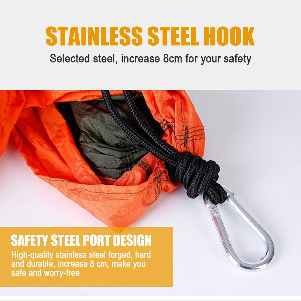 400kg nylon läger camping hängmatta utomhus stark hängande säng utforska hängmatta swing hängande hängmatta vandring tält picknick