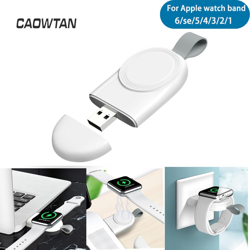 Draadloze Oplader Voor Apple Horloge Serie 6 Se 5 4 3 2 1 Opladen Dock Station Usb Draagbare Draadloze Oplader voor Iwatch 6 Se 5 4