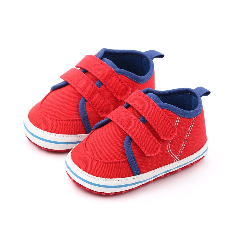 Babyskor pojkar flickor sneakers som andas sportspjälsäng mjuk first walker fritidsskor first walkers i 0-12 månader: R  (4) / 6-9 månader