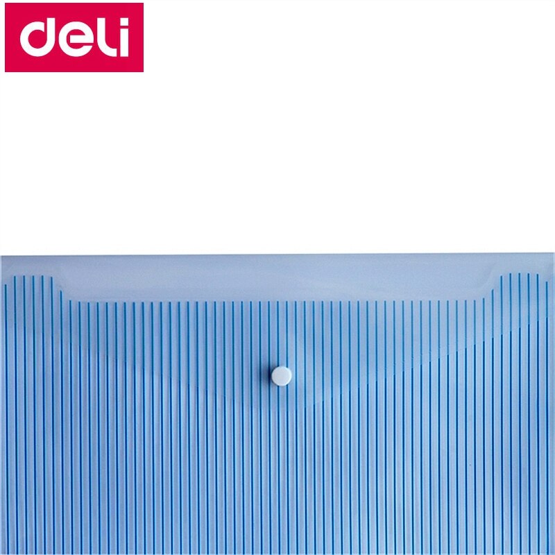 50PCS/LOT Deli 5630 File bag File pocket with button Elastic closure folder documents pocket A4 size 335x235mm