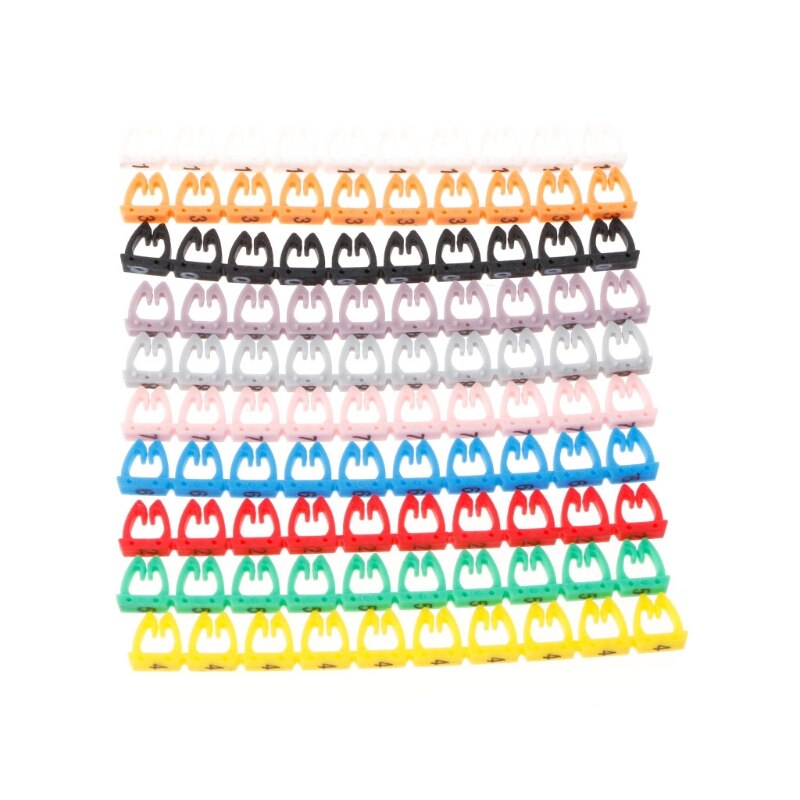 100Pcs RJ45 RJ11 RJ12 Color Numeric Cable Label Mark Whosale