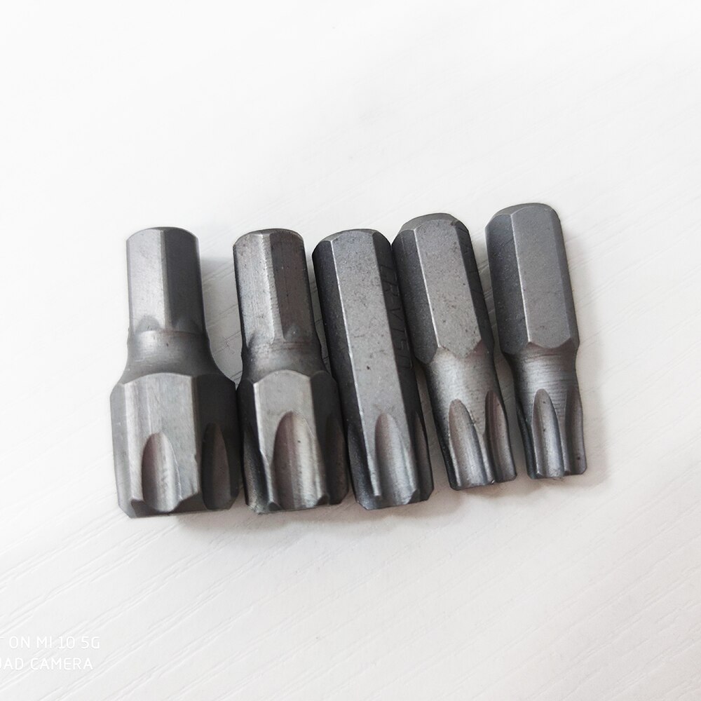 5pcs Torx T40 T45 T50 T55 T60 Screwdriver Bit Set Extra Big 5/16 Inch Shank Screw Driver Bits For Repair Hand Tool Star Bit Kit