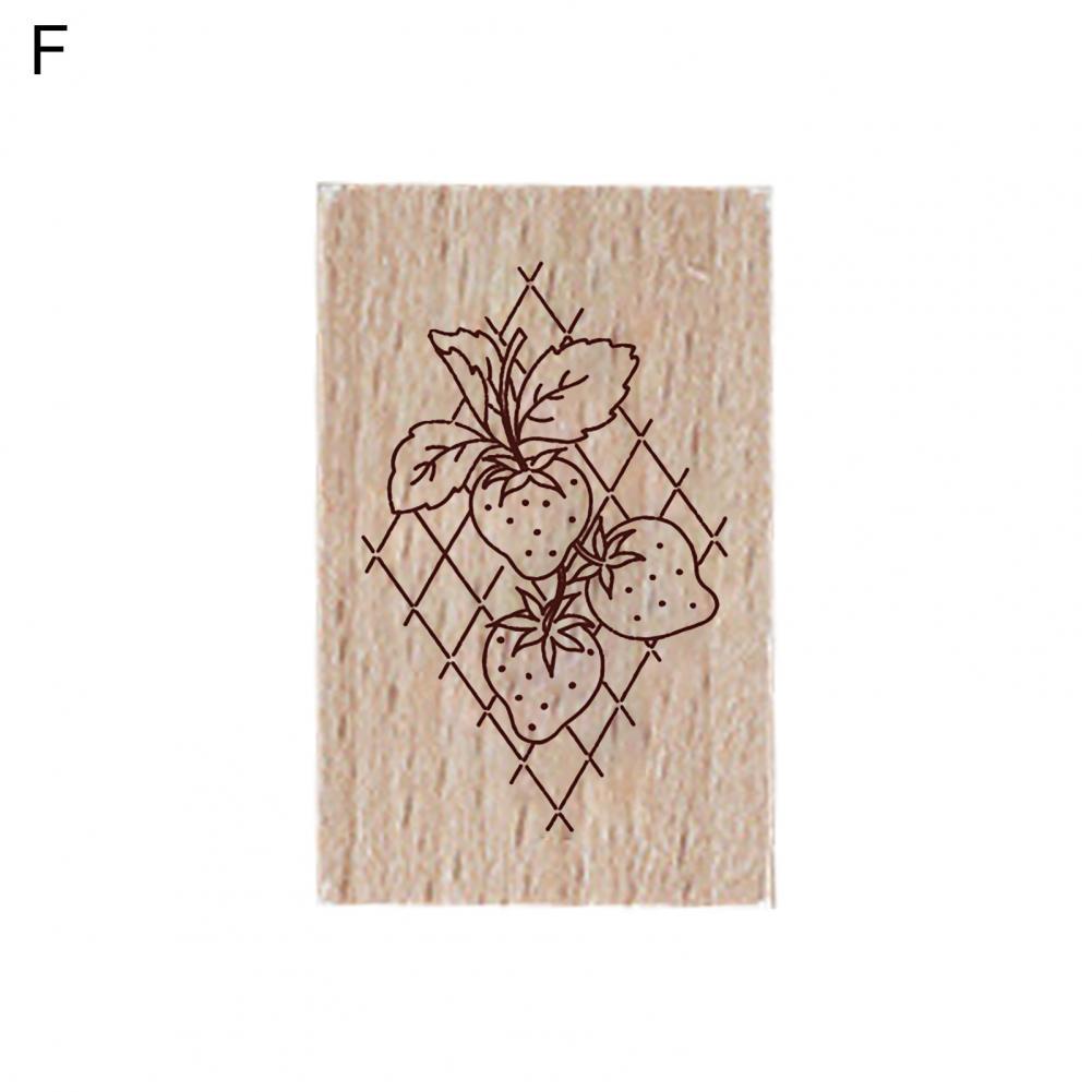 Stamp Seal Mold Three-dimensional Carving Portable Safe Handbook Diary Wooden Stamp Stamp Seal for Handicraft: F