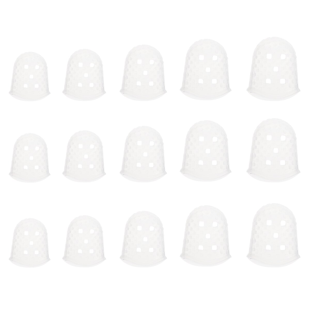 15/25 stk gitar fingertuppbeskyttere silikon fingerbeskyttelse gitar finger deksel for ukulele elektrisk gitar 5 størrelser: 15 stk