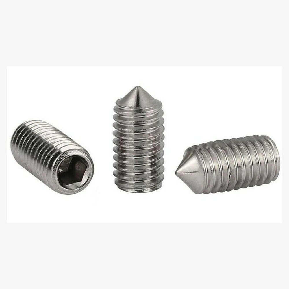 M4 316 stainless steel tapered end set screw / hexagon socket headless screw